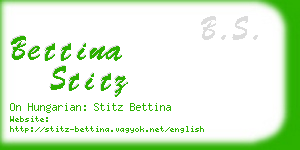 bettina stitz business card